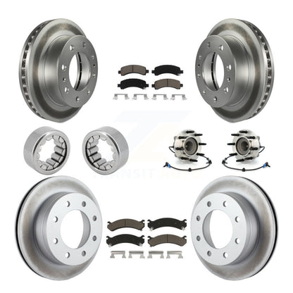 Kit de chaussures de plaquettes de Rotor de frein de manteau de roulement de moyeu avant et arrière (10 pièces) pour GMC Savana 250