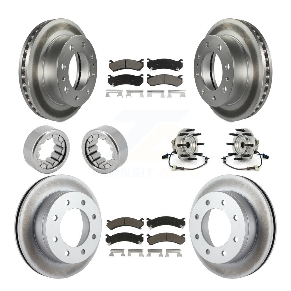 Kit de patins de rotor de frein à disque revêtu de roulement de moyeu avant et arrière (10 pièces) pour Hummer H