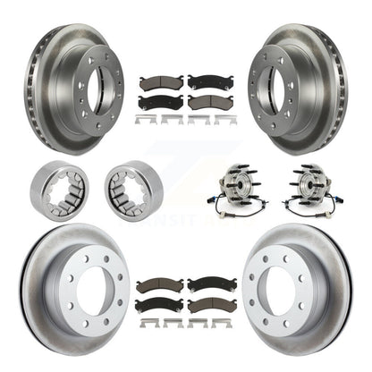 Kit de patins de rotor de frein à disque revêtu de roulement de moyeu avant et arrière (10 pièces) pour Hummer H