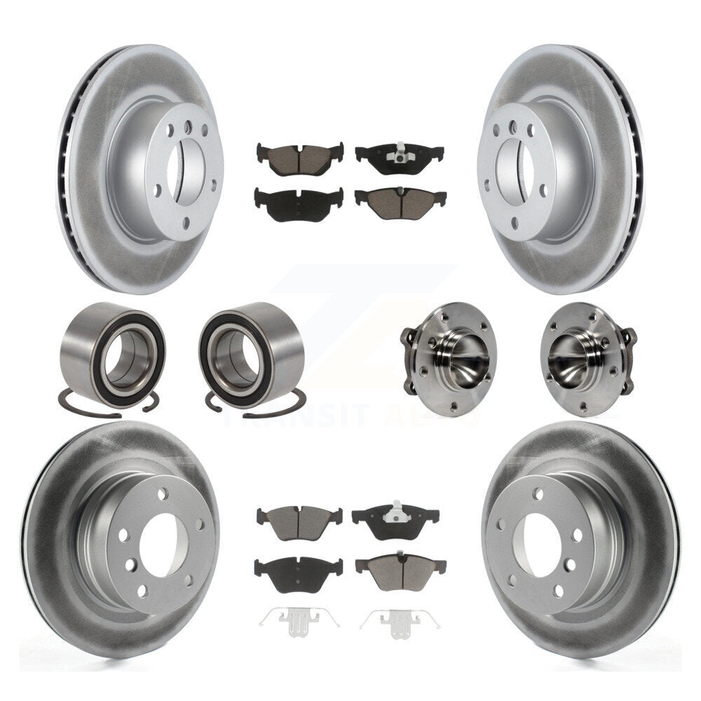 Kit de patins de rotor de frein enduits de roulement de moyeu avant et arrière (10 pièces) pour BMW 128 08-13