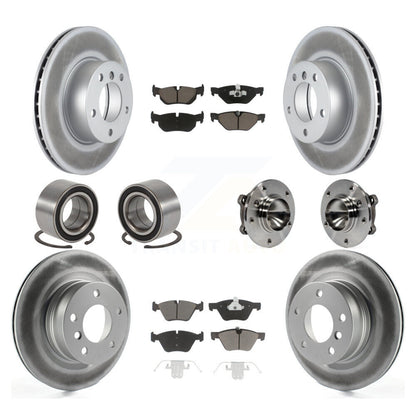 Kit de patins de rotor de frein enduits de roulement de moyeu avant et arrière (10 pièces) pour BMW 128 08-13