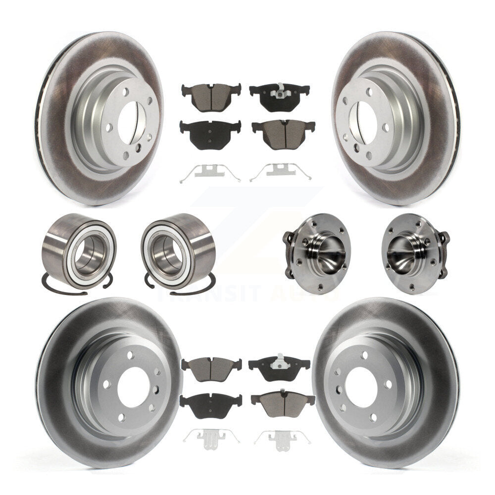 Kit de patins de rotor de frein enduits de roulement de moyeu avant et arrière (10 pièces) pour BMW 330 2006