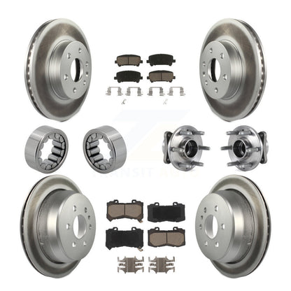 Kit de chaussures de plaquettes de Rotor de frein enduites de roulement de moyeu avant et arrière (10 pièces) pour Chevrolet GM