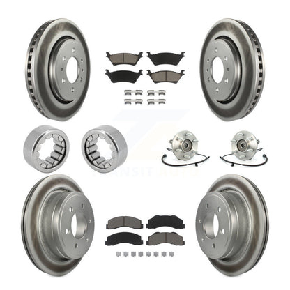 Kit de patins de rotor de frein enduits de roulement de moyeu avant et arrière (10 pièces) pour Ford F-150 4W