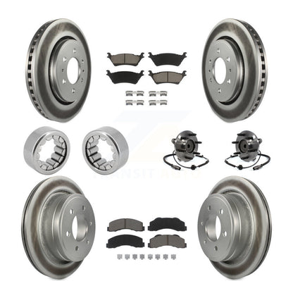 Kit de patins de rotor de frein enduits de roulement de moyeu avant et arrière (10 pièces) pour Ford F-150 RW