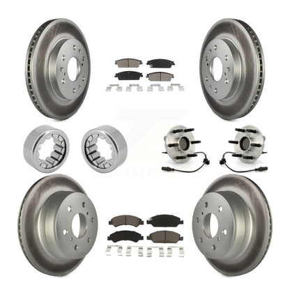 Kit de patins de Rotor de frein enduits de roulement de moyeu avant et arrière (10 pièces) pour Chevrolet 150