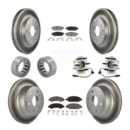 Kit de patins de rotor de frein, roulement de moyeu avant et arrière (10 pièces) pour Chevrolet GMC X