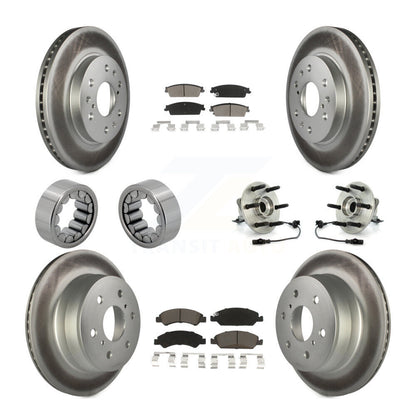 Kit de patins de rotor de frein, roulement de moyeu avant et arrière (10 pièces) pour Chevrolet GMC X