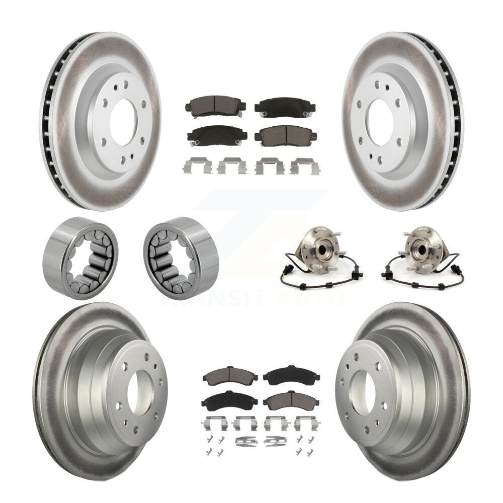Kit de chaussures de plaquettes de Rotor de frein, roulement de moyeu avant et arrière (10 pièces) pour GMC Envoy Buic