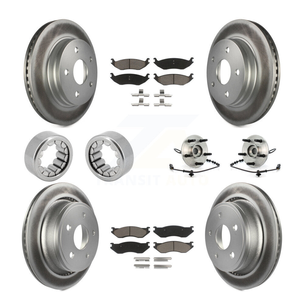 Kit de patins de Rotor de frein enduits de roulement de moyeu avant et arrière (10 pièces) pour Dodge Ram 150