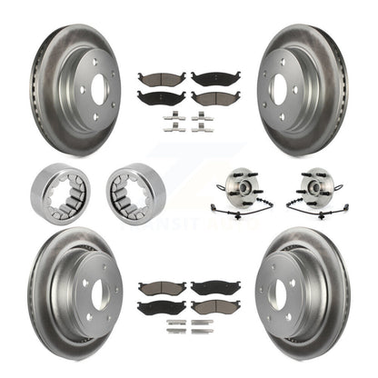 Kit de patins de Rotor de frein enduits de roulement de moyeu avant et arrière (10 pièces) pour Dodge Ram 150