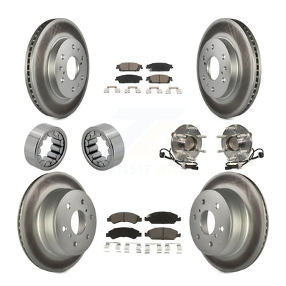 Kit de chaussures de plaquettes de Rotor de frein, roulement de moyeu avant et arrière (10 pièces) pour GMC Sierra 150