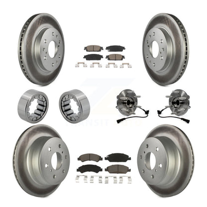 Kit de chaussures de plaquettes de Rotor de frein, roulement de moyeu avant et arrière (10 pièces) pour GMC Sierra 150