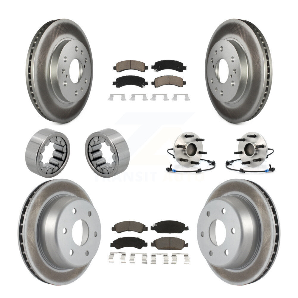 Kit de patins de Rotor de frein enduits de roulement de moyeu avant et arrière (10 pièces) pour Chevrolet 150