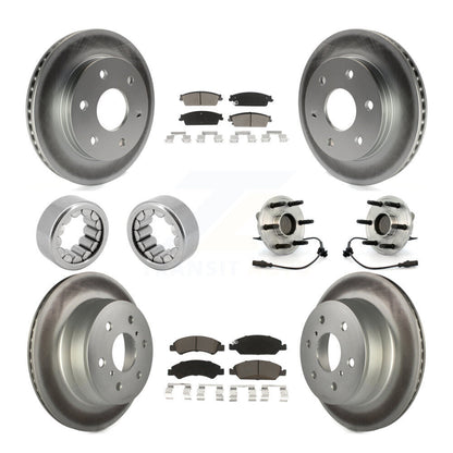 Kit de chaussures de plaquettes de Rotor de frein, roulement de moyeu avant et arrière (10 pièces) pour GMC Sierra 150