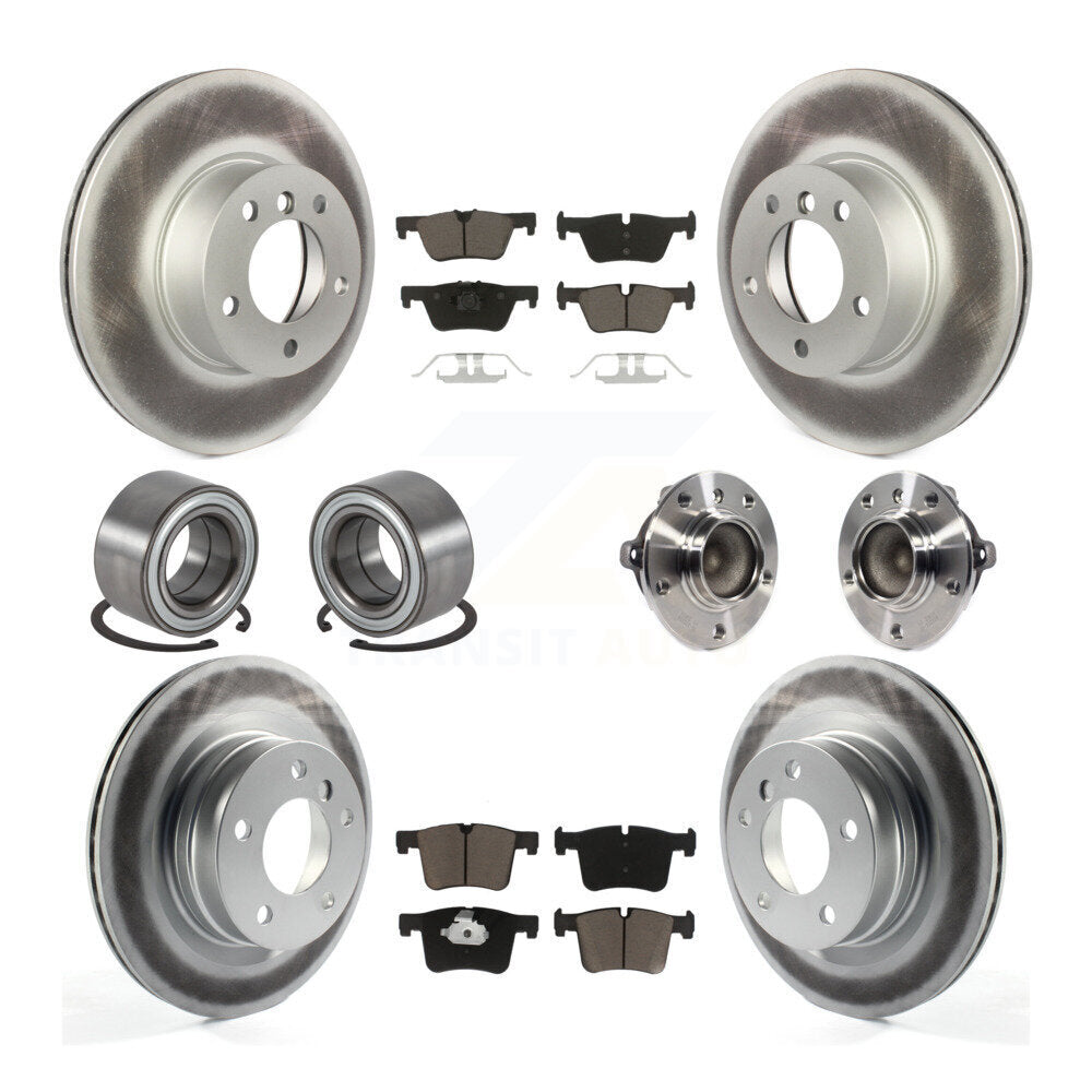 Kit de chaussures de plaquettes de Rotor de frein enduites de roulement de moyeu avant et arrière (10 pièces) pour BMW 320i 328
