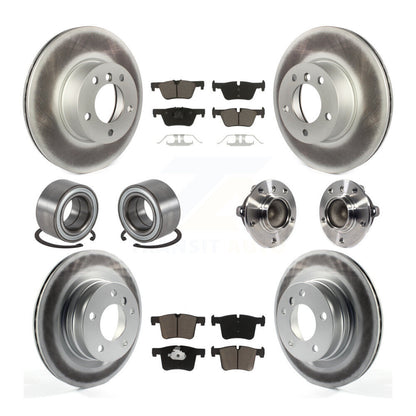 Kit de chaussures de plaquettes de Rotor de frein enduites de roulement de moyeu avant et arrière (10 pièces) pour BMW 320i 328