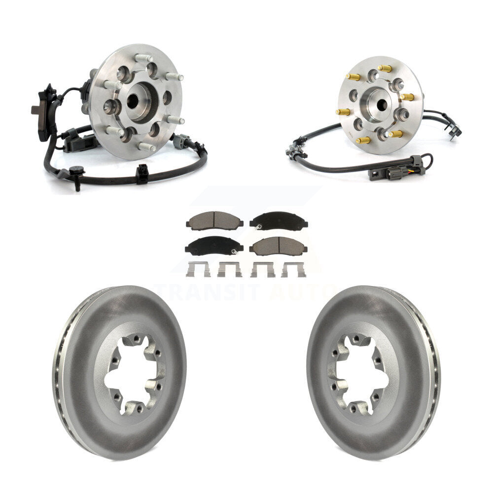 Kit de Rotor et de plaquettes de frein revêtus de roulement de moyeu avant, pour Chevrolet Colorado GMC Canyo