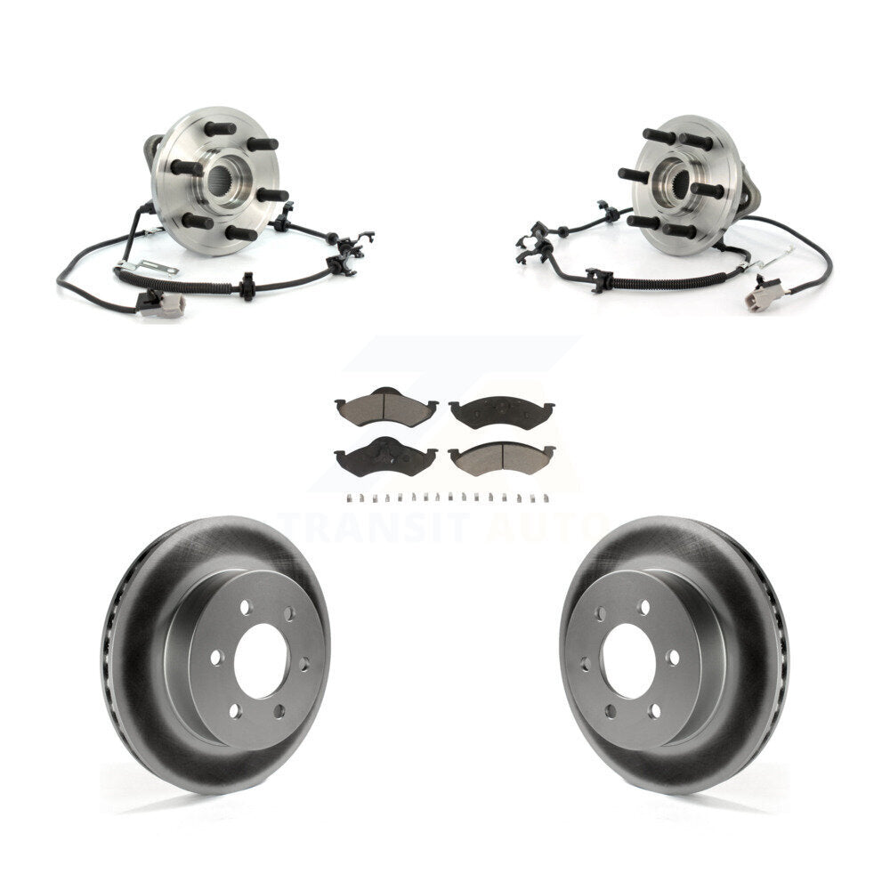 Kit de plaquettes de rotor de frein avec roulement de moyeu avant, pour Dodge Dakota Durang 2000 – 2002