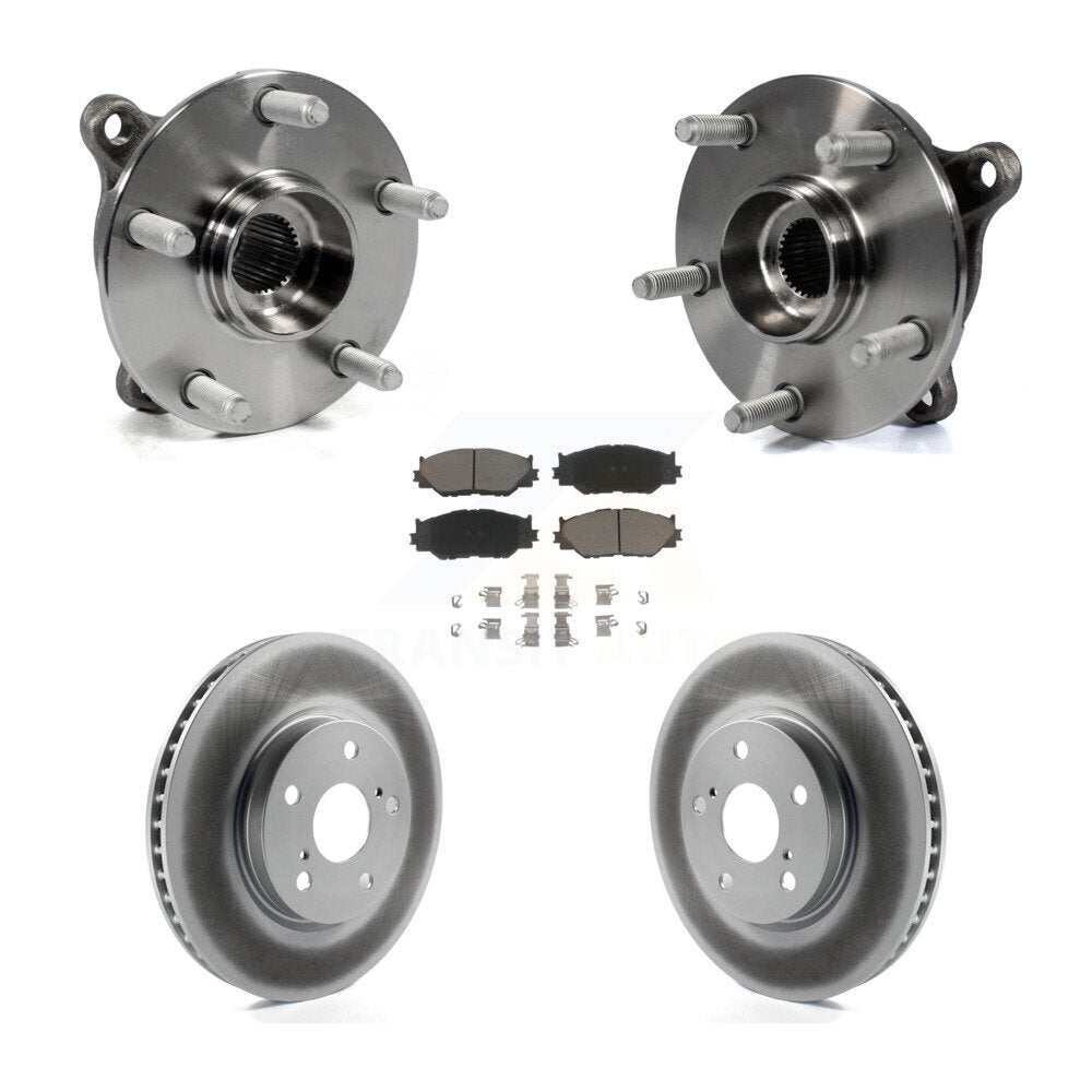 Ensemble de roulement de moyeu avant, Rotor de frein à disque revêtu et Kit de plaquettes pour Lexus IS250 AW