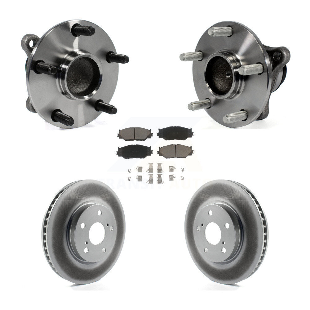 Ensemble de roulement de moyeu avant, Rotor de frein à disque revêtu et Kit de plaquettes pour Lexus IS250 RW
