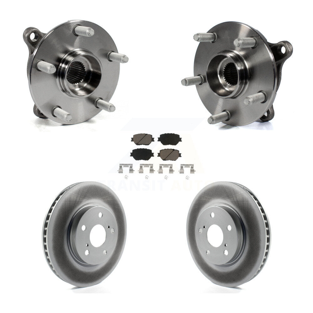 Kit de rotors et plaquettes de frein à disque enduits d'assemblage de roulement de moyeu avant pour Lexus IS25