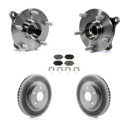 Kit de rotors et plaquettes de frein à disque enduits d'assemblage de roulement de moyeu avant pour Lexus IS25