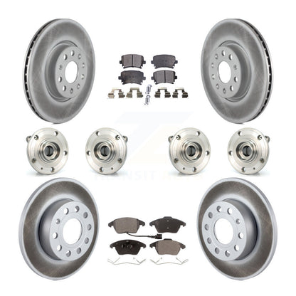 Kit de rotor et de plaquettes de frein revêtus de roulement de moyeu avant et arrière (10 pièces) pour Audi A3 Quattr