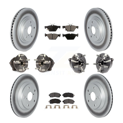 Kit de rotor et de plaquettes de frein revêtus de roulement de moyeu avant et arrière (10 pièces) pour Subaru Foreste