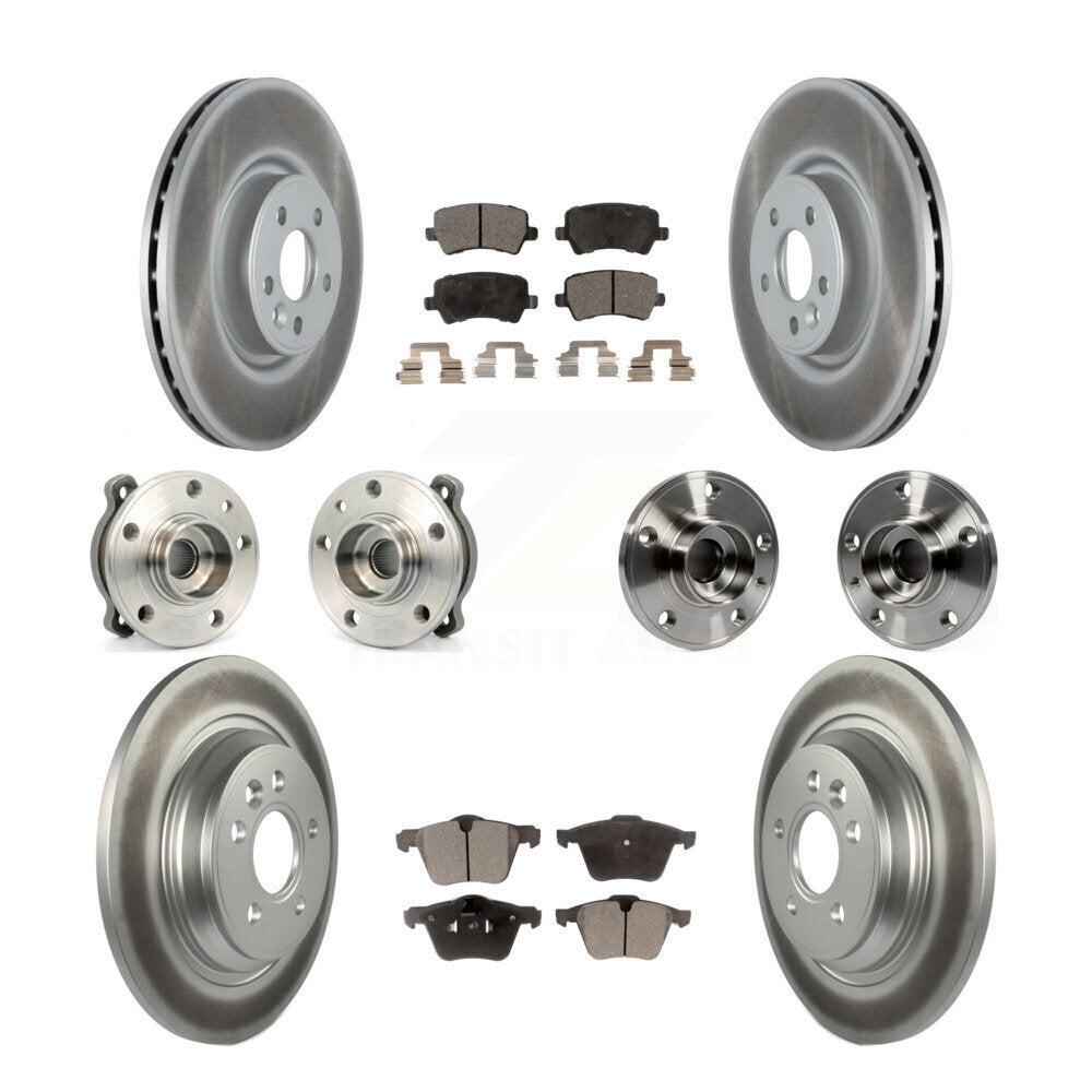 Kit de plaquettes de rotor de frein revêtues de roulement de moyeu avant et arrière (10 pièces) pour Volvo S60 AW 13-14