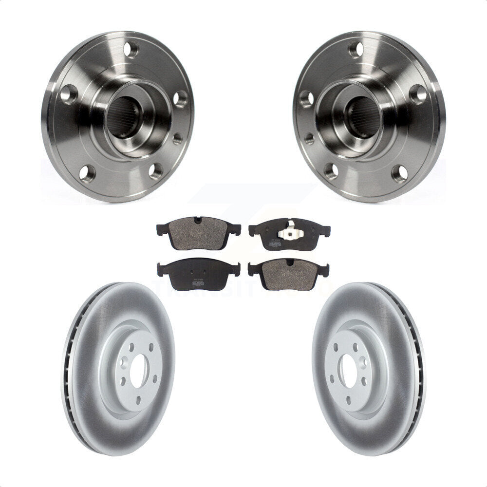 Kit de rotors et plaquettes de frein à disque enduits d'assemblage de roulement de moyeu avant pour Volvo XC60