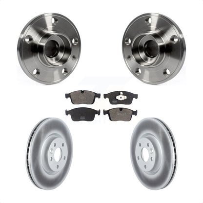 Kit de rotors et plaquettes de frein à disque enduits d'assemblage de roulement de moyeu avant pour Volvo XC60