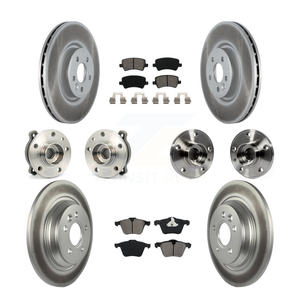 Kit de plaquettes de rotor de frein revêtues de roulement de moyeu avant et arrière (10 pièces) pour Volvo S60 AW 13-14