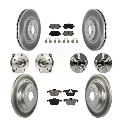 Kit de plaquettes de rotor de frein revêtues de roulement de moyeu avant et arrière (10 pièces) pour Volvo S60 AW 13-14