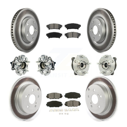 Kit de plaquettes de rotor de frein enduites de roulement de moyeu avant et arrière (10 pièces) pour Toyota Mira 16-20