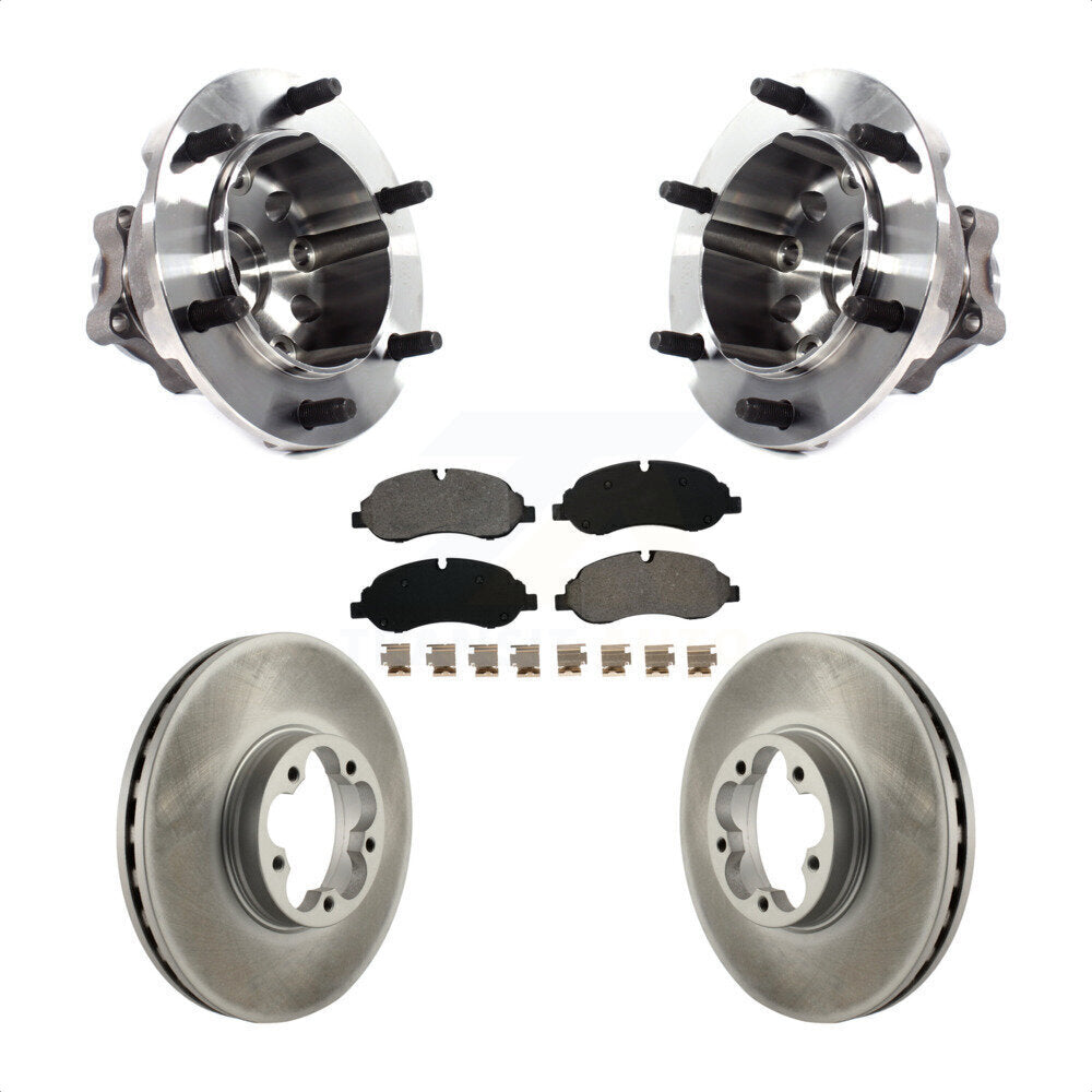 Kit de rotor et de plaquettes de frein revêtus d'assemblage de roulement de moyeu avant pour Ford Transit-350 H