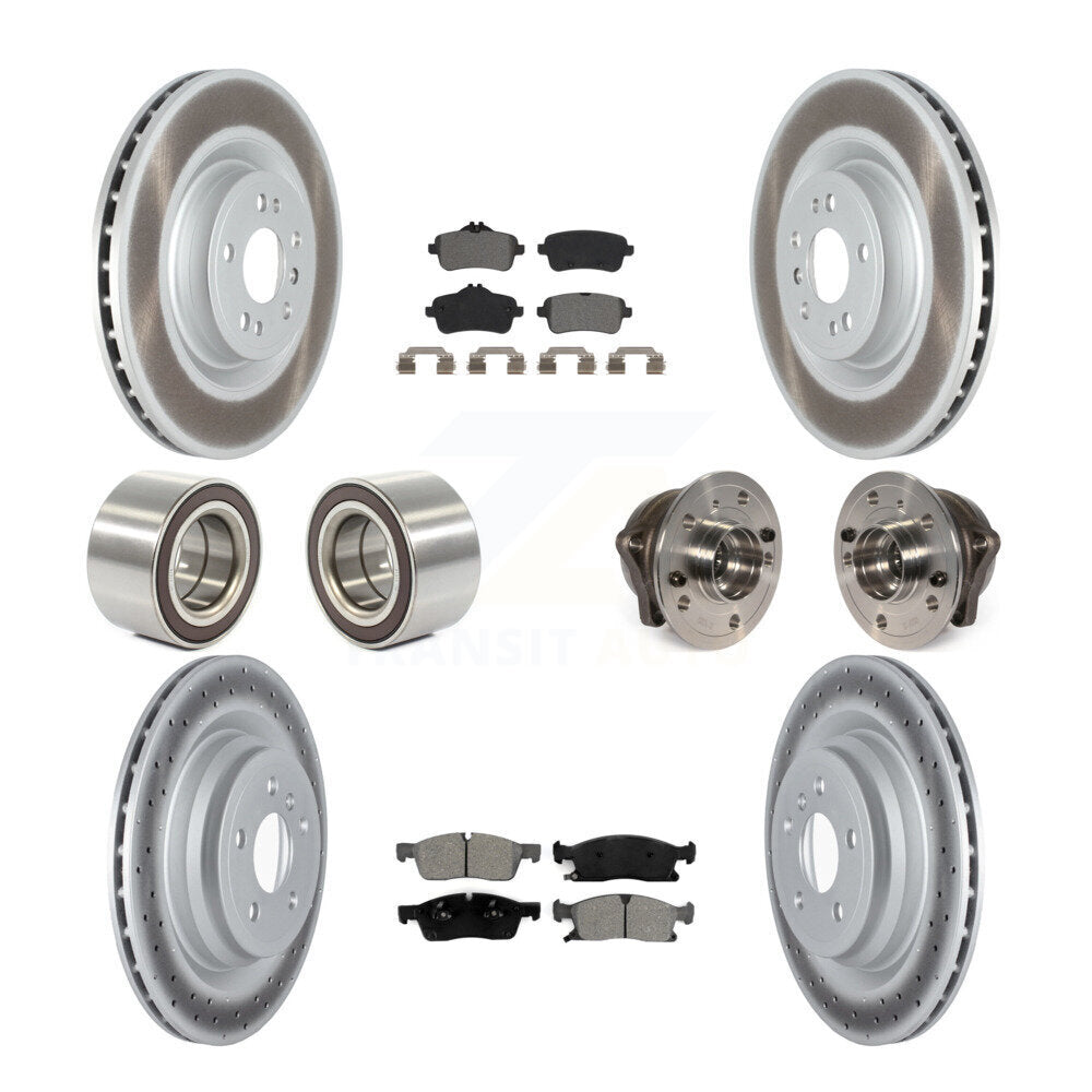 Kit de chaussures de plaquettes de Rotor de frein enduites de roulement de moyeu avant et arrière pour Mercedes-Benz GLE40