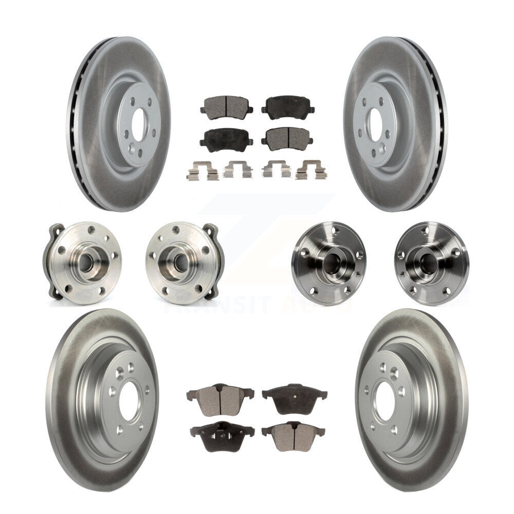 Kit de plaquettes de rotor de frein revêtues de roulement de moyeu avant et arrière (10 pièces) pour Volvo S60 AW 13-14