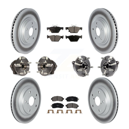 Kit de rotor et de plaquettes de frein revêtus de roulement de moyeu avant et arrière (10 pièces) pour Subaru Foreste