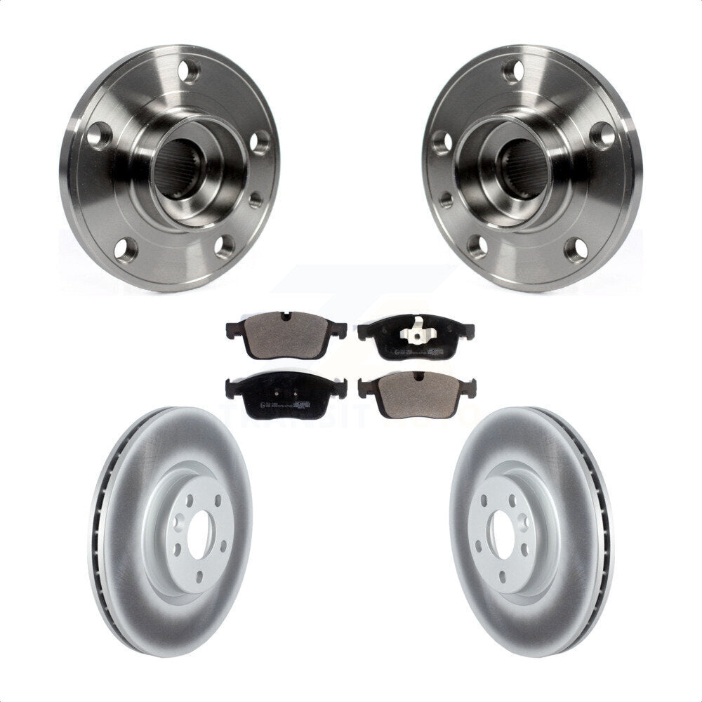 Kit de rotors et plaquettes de frein à disque enduits d'assemblage de roulement de moyeu avant pour Volvo XC60