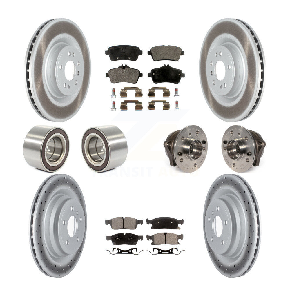 Kit de chaussures de plaquettes de Rotor de frein enduites de roulement de moyeu avant et arrière pour Mercedes-Benz GLE40