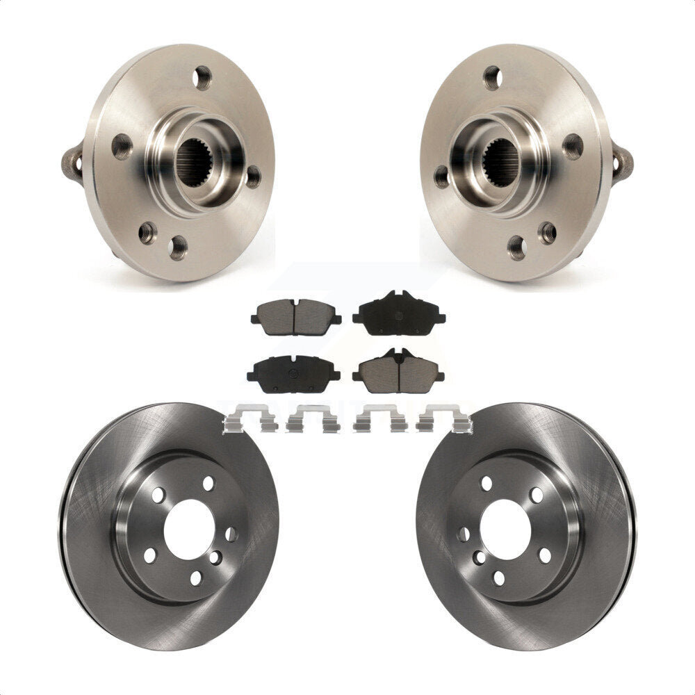 Ensemble de roulement de moyeu avant, Rotor de frein et Kit de plaquettes pour Mini Cooper 2014 – 2015 1.6