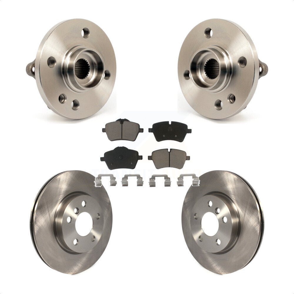 Ensemble de roulement de moyeu avant, Rotor de frein et Kit de plaquettes pour Mini Cooper 2014 – 2015 1.6