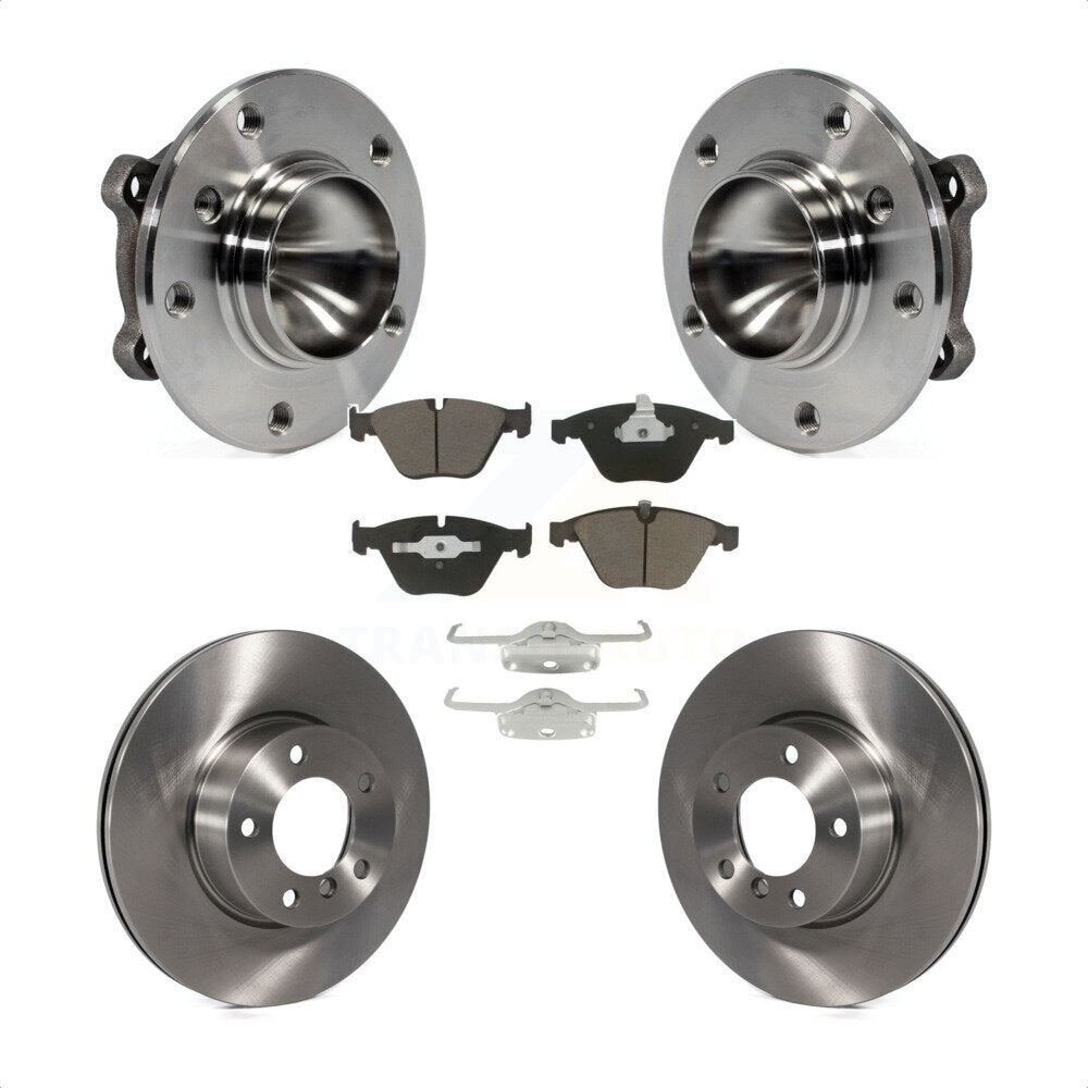 Ensemble de roulement de moyeu avant, Rotor de frein à disque et Kit de plaquettes en céramique pour BMW 328i X