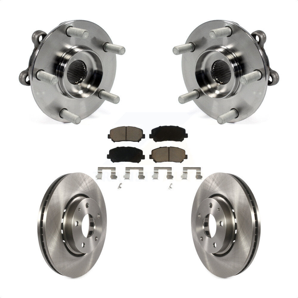 Kit de rotors de frein à disque et de plaquettes en céramique, ensemble de roulements de moyeu avant pour Mazda CX-