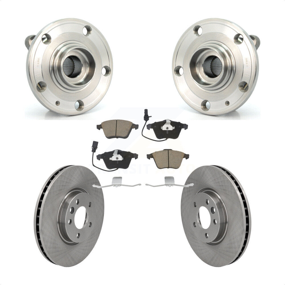 Ensemble de roulements de moyeu avant, Rotors et plaquettes de frein à disque, Kit pour Volkswagen CC