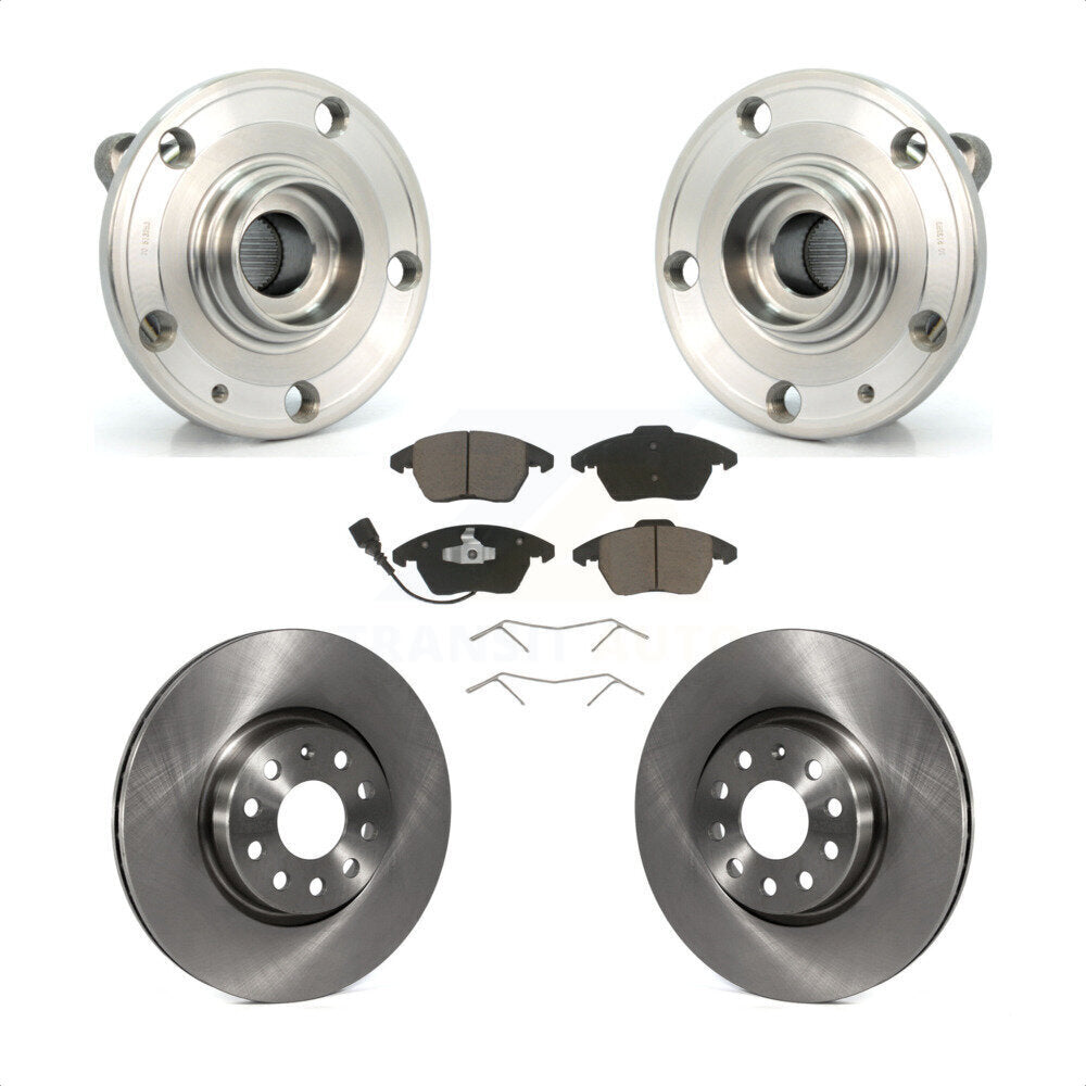 Kit de Rotor et de plaquettes de frein, roulement de moyeu avant, pour Volkswagen Jetta Beetle Audi GTI Eo