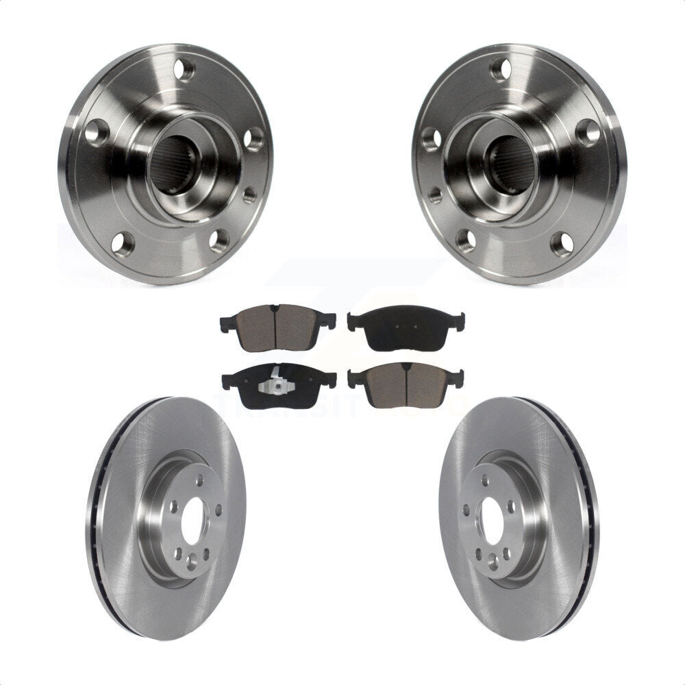 Kit de rotors de frein à disque et de plaquettes en céramique, ensemble de roulements de moyeu avant pour Volvo XC6