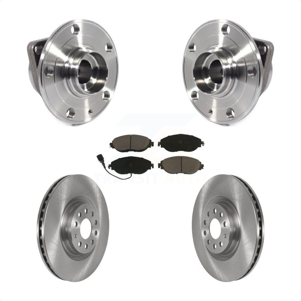 Kit de plaquettes de Rotor de frein, roulement de moyeu avant, pour Volkswagen Tiguan Jetta Audi Q3 GTI