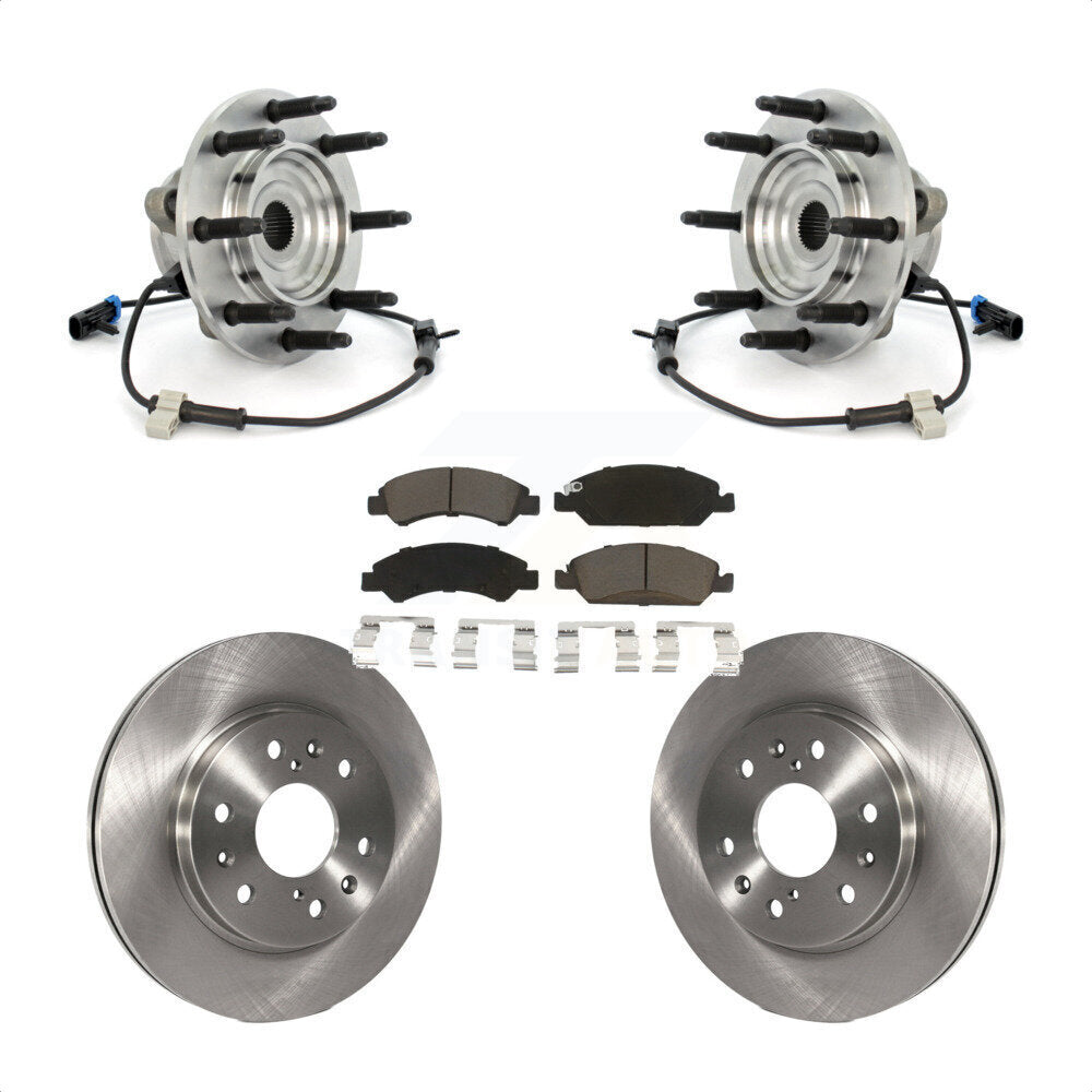Kit de Rotor et plaquettes de frein, roulement de moyeu avant, pour Chevrolet GMC Silverado 1500 Sierr
